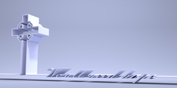 基督教的概念说明。十字架和我们都需要希望的短语。三维渲染图片下载