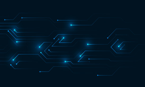 深蓝电路板技术背景图片下载