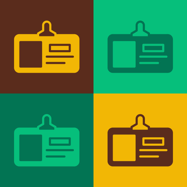 波普艺术识别徽章图标孤立上图片下载