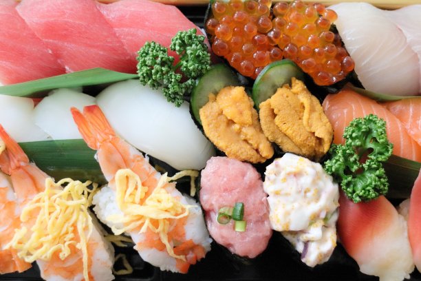 从上面看到的美味寿司图片下载