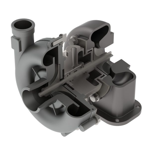 涡轮增压器汽车助推器3D渲染图片下载