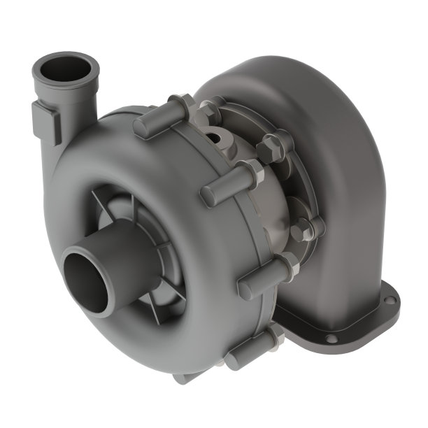 涡轮增压器汽车助推器3D渲染图片下载