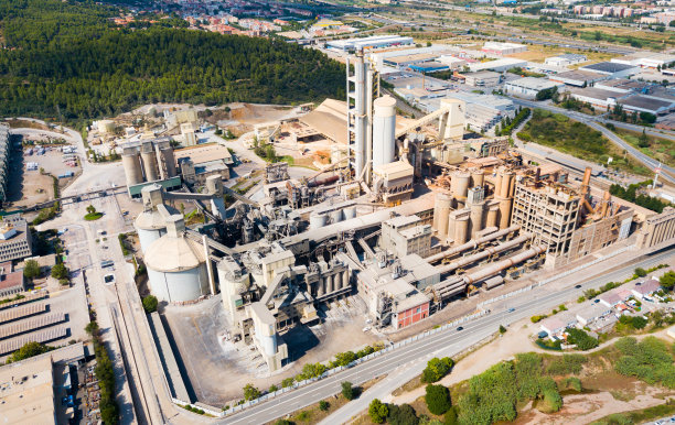 水泥厂鸟瞰图图片下载