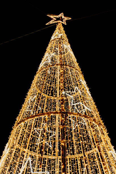 圣诞彩灯装饰图片下载