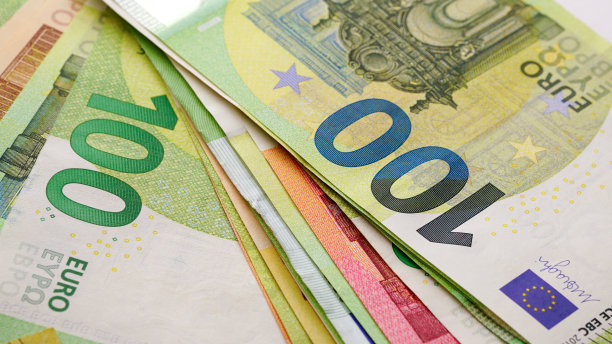 混合欧元纸币货币图片下载