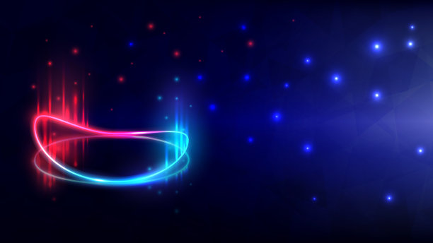 发光的讲台和舞台效果霓虹灯圈灯图片下载