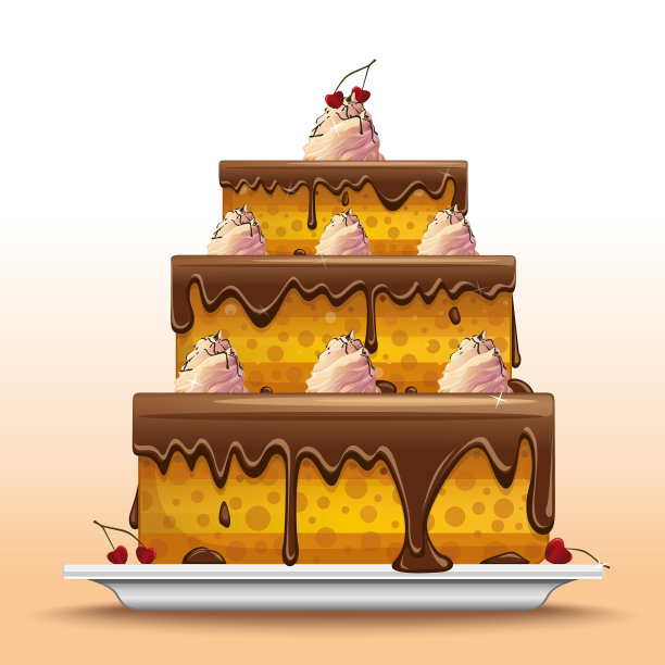 大层巧克力蛋糕装饰图片下载