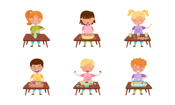 可爱的小朋友在幼儿园玩耍图片下载