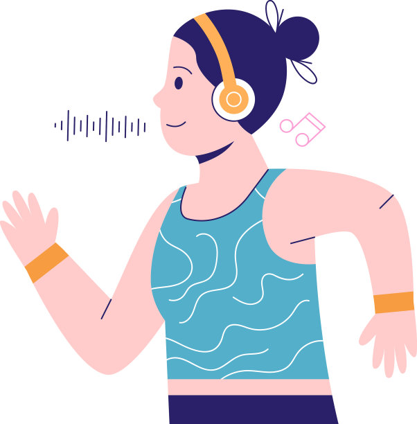 一边跑一边欣赏音乐的人图片下载