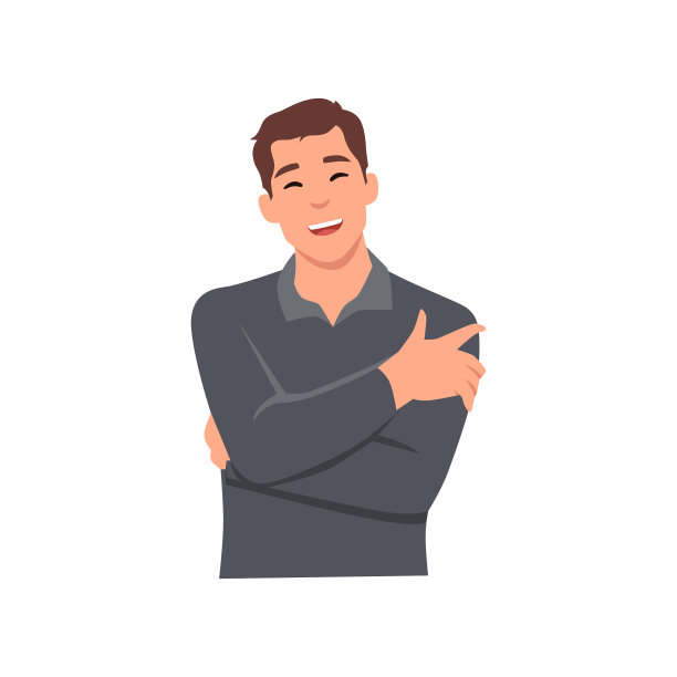 年轻人拥抱自己，爱自己，关爱自己图片下载