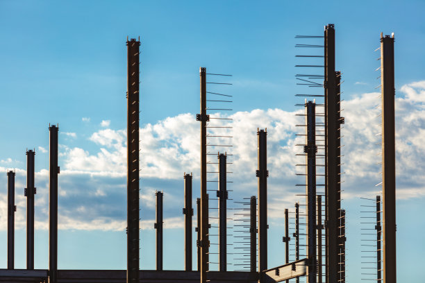 商业高层钢结构-建筑建筑产品和材料背景照片系列图片下载