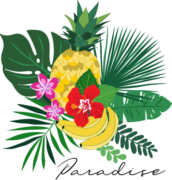 热带乐园定位图案图片下载