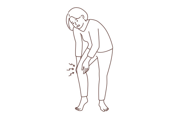 不健康的女人膝盖疼图片下载