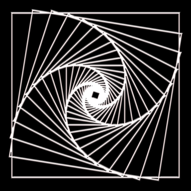 说明3D螺旋变焦图形设计，黑白彩色和光学效果隔离背景。图片下载