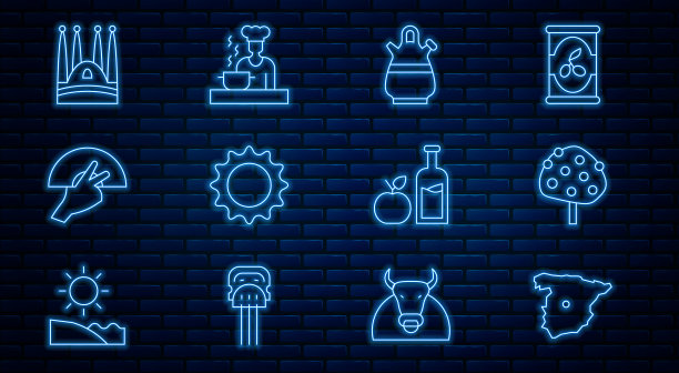 设置线地图的西班牙橙树桑格利亚图片下载