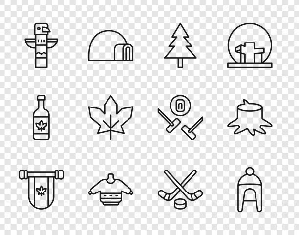 集线锦旗加拿大冬季帽子圣诞节图片下载