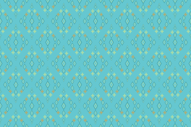 抽象几何图案，东方民族传统几何图案，设计用于墙纸，织物，窗帘，地毯，服装，蜡染，包裹，几何矢量插画，刺绣风格。图片下载