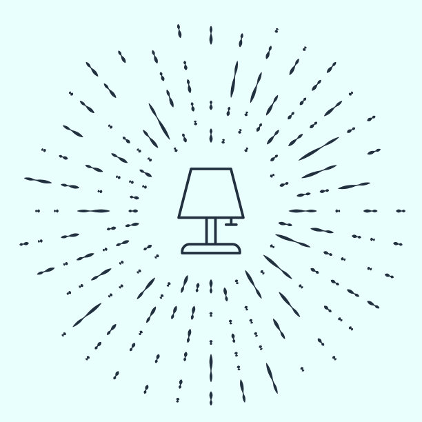 绿色台灯图标孤立在绿色背景上图片下载