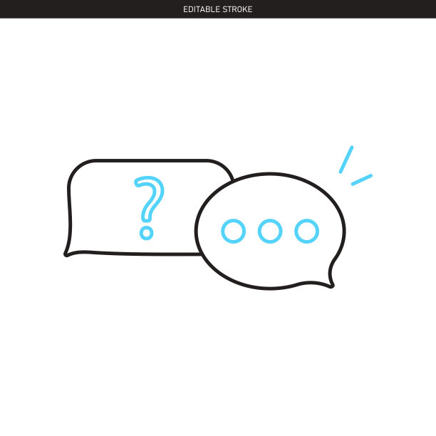 问题和答案图标矢量设计。图片下载