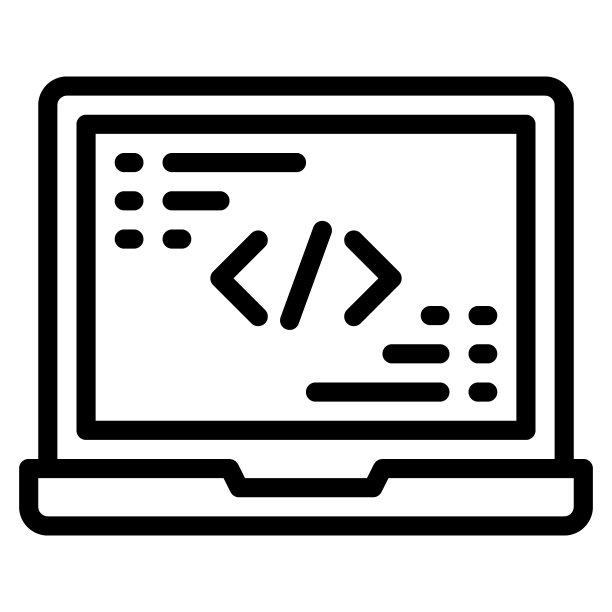 编码图标直线矢量插图图片下载