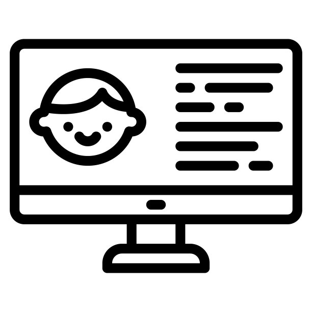 教室图标直线矢量插图图片下载