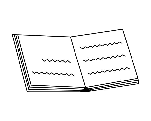 打开笔记本与刻字页，记事本笔记在涂鸦风格图片下载