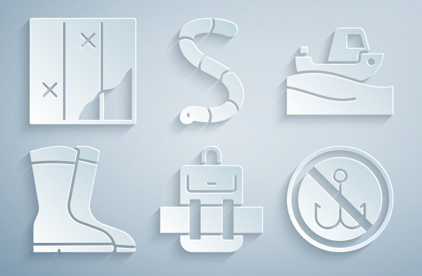 在水靴上安装登山背包渔船图片下载