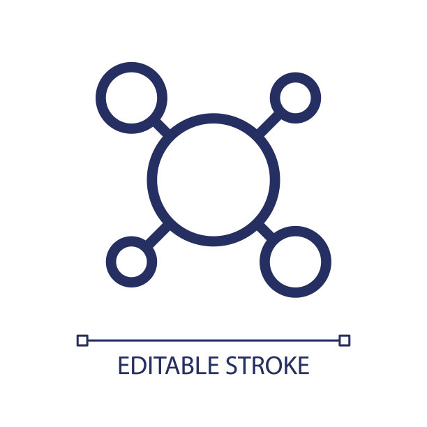 分子结构像素完美线性ui图标图片下载