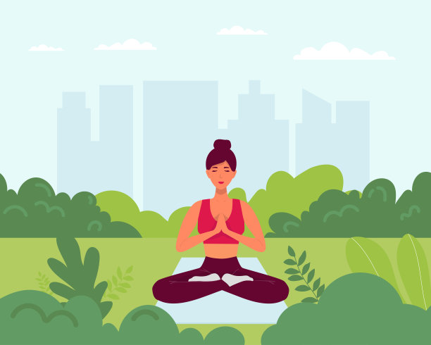 瑜伽工作室或在线课堂的矢量网站模板。瑜伽健身的概念。怀孕期间的健康和健康生活方式。一位孕妇正在做瑜伽练习。着陆页图片下载