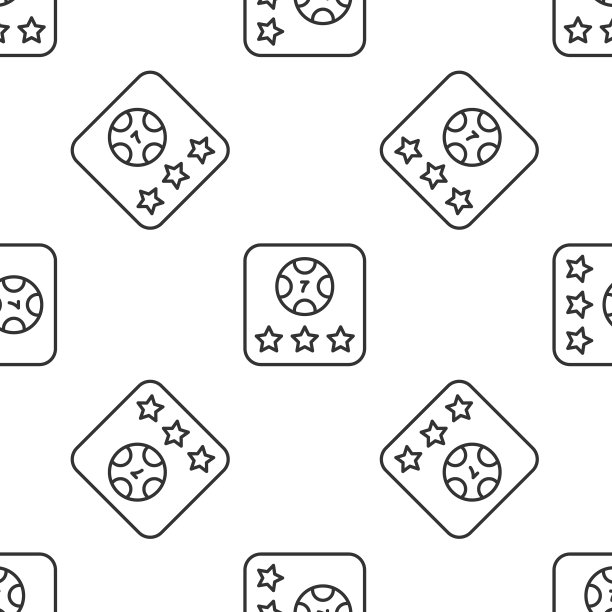 灰色线上扑克桌游戏图标孤立图片下载