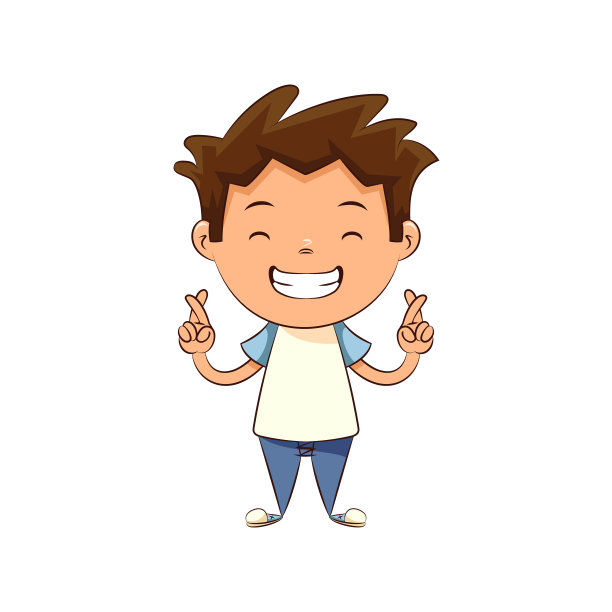 孩子手指交叉，孩子可爱快乐图片下载