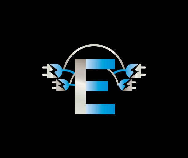 E字母电力能源标志设计图片下载