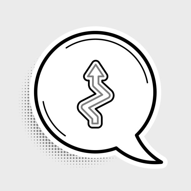 线箭头图标孤立的灰色背景图片下载