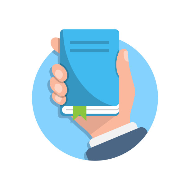 日记在手，在扁平化的笔记本上孤立图片下载