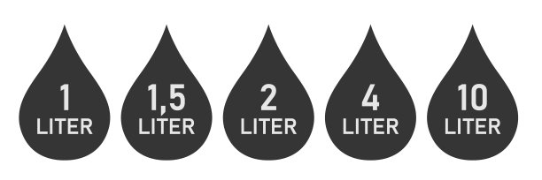 液滴图标设置。以升为单位的液体容积燃料矢量图图片下载