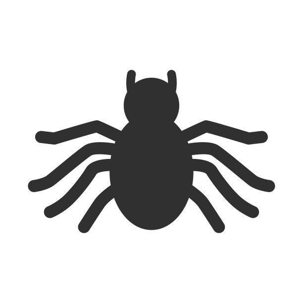 万圣节设计的黑色蜘蛛剪影。图片下载