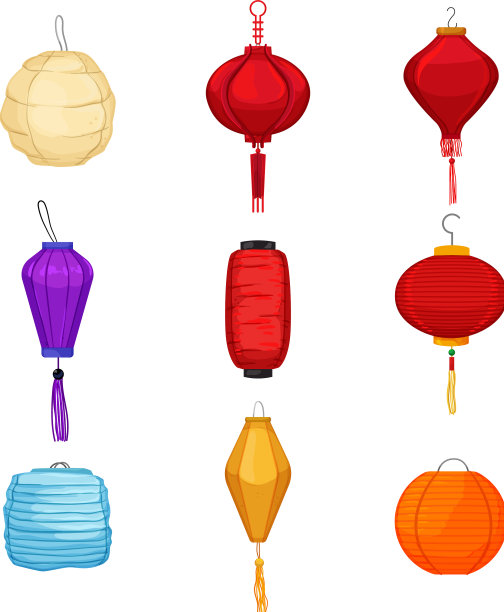 亚洲灯笼卡通图片下载