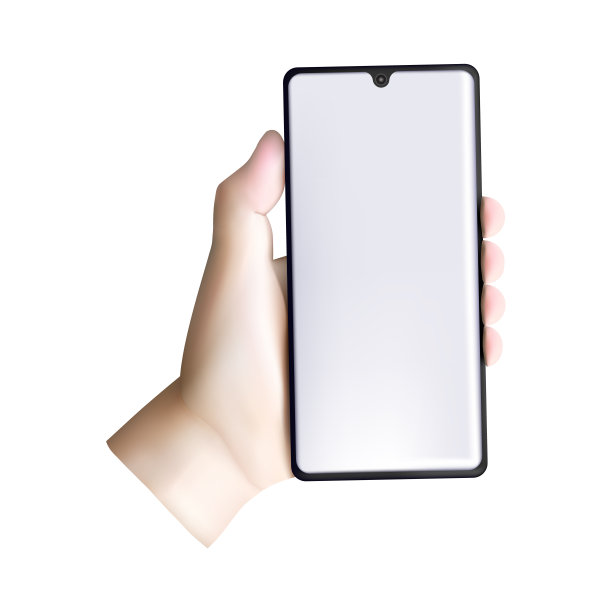 矢量卡通手持电话模型模板。图片下载