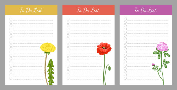 一套规划者和做清单装饰用图片下载