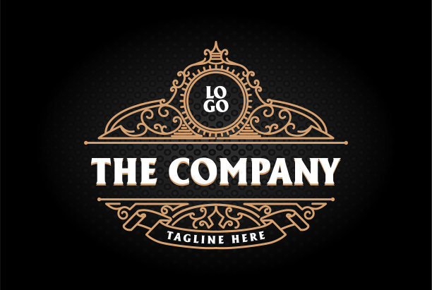 旧皇家边框徽章徽章标签标志图片下载