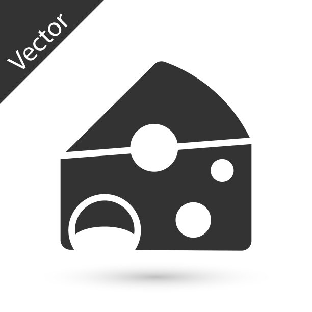 灰色奶酪图标孤立在白色背景图片下载