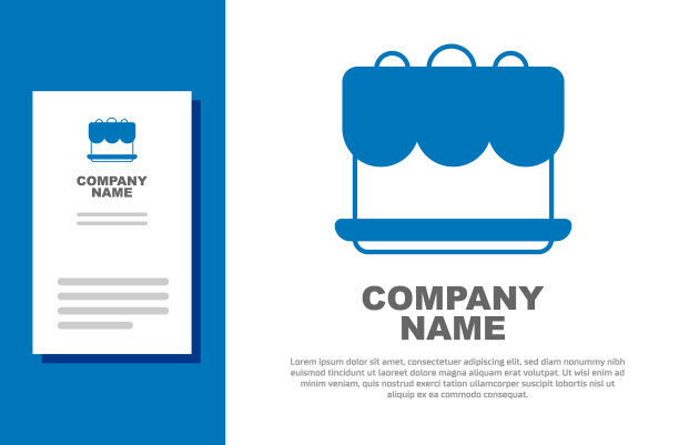 蓝色蛋糕图标孤立在白底快乐图片下载