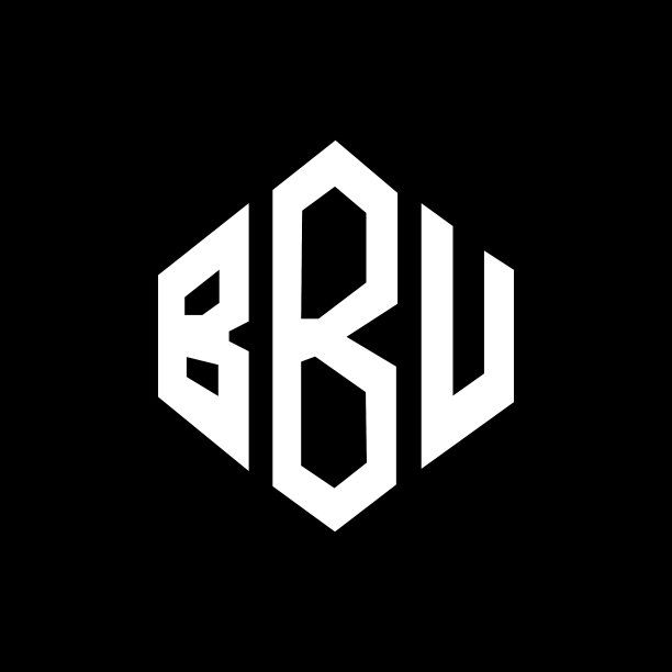 多边形字母BBU Logo设计图片下载