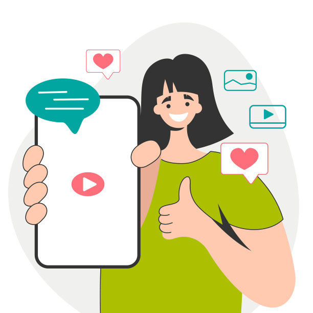 特写微笑的女士展示智能手机图片下载