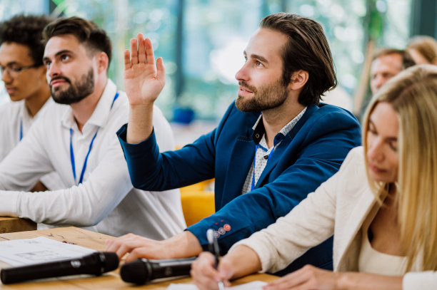 会议的电影图像。图片下载