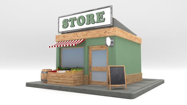 3D卡通店主角色图片下载