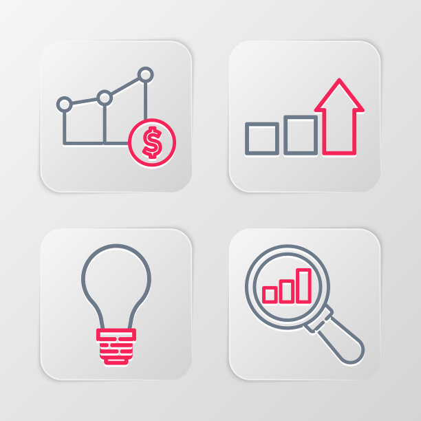 设置线条放大镜和分析灯泡图片下载