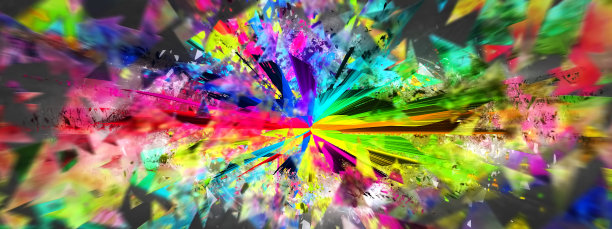 带有彩色射线的抽象背景图片下载