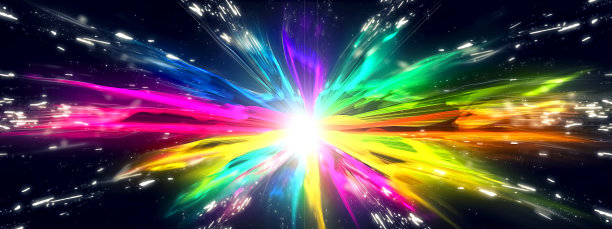 带有彩色射线的抽象背景图片下载