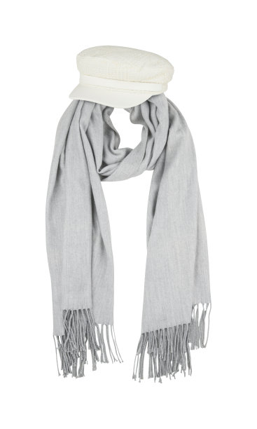 围巾孤立在白色背景与剪切路径图片下载